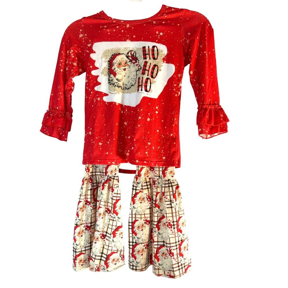 Girls Matching Pant Set Christmas Size 5-6T